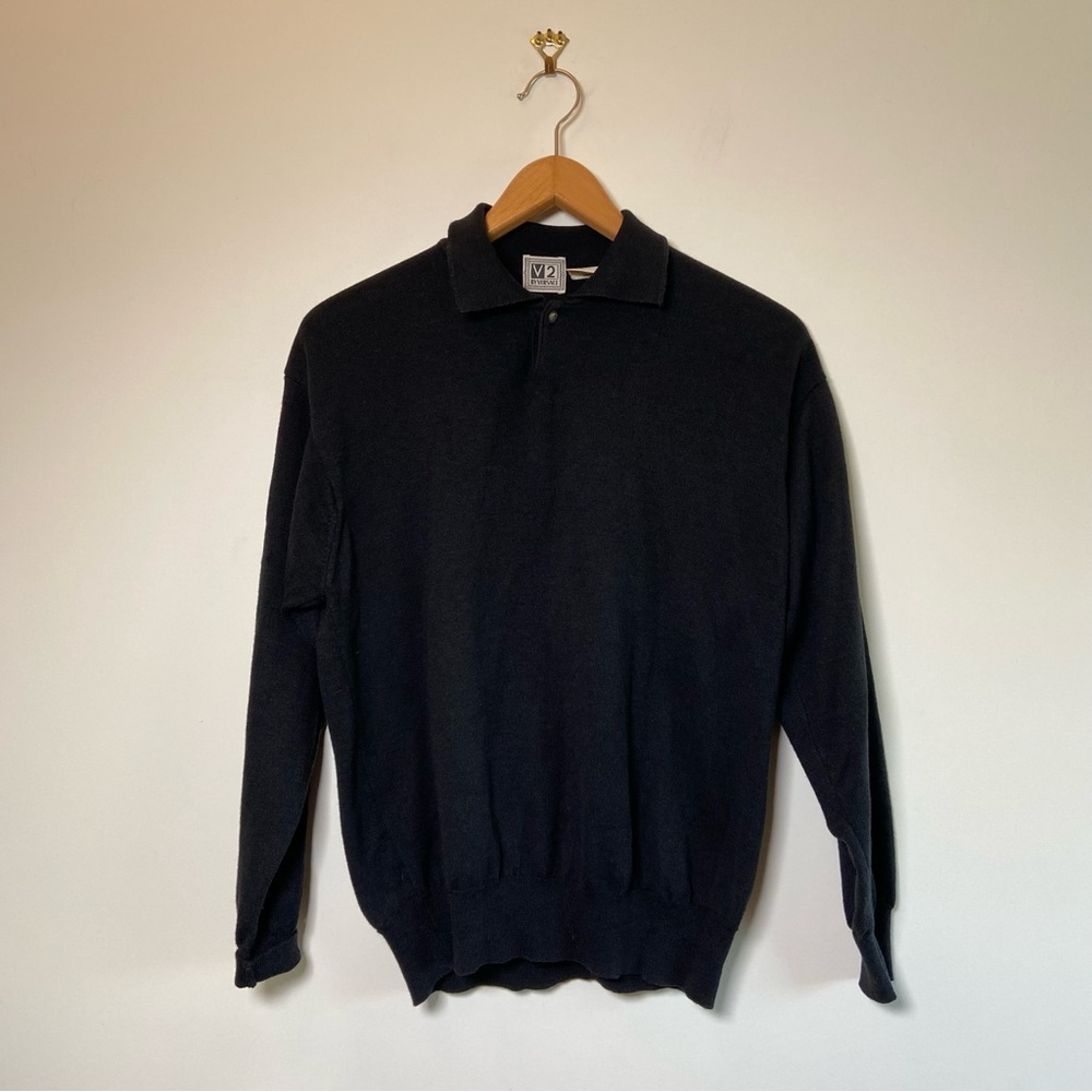 Versace Vintage Wool Sweater Black Medium